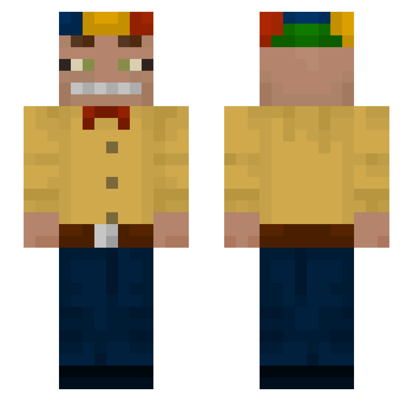 We1ynn Minecraft skin, front and back view