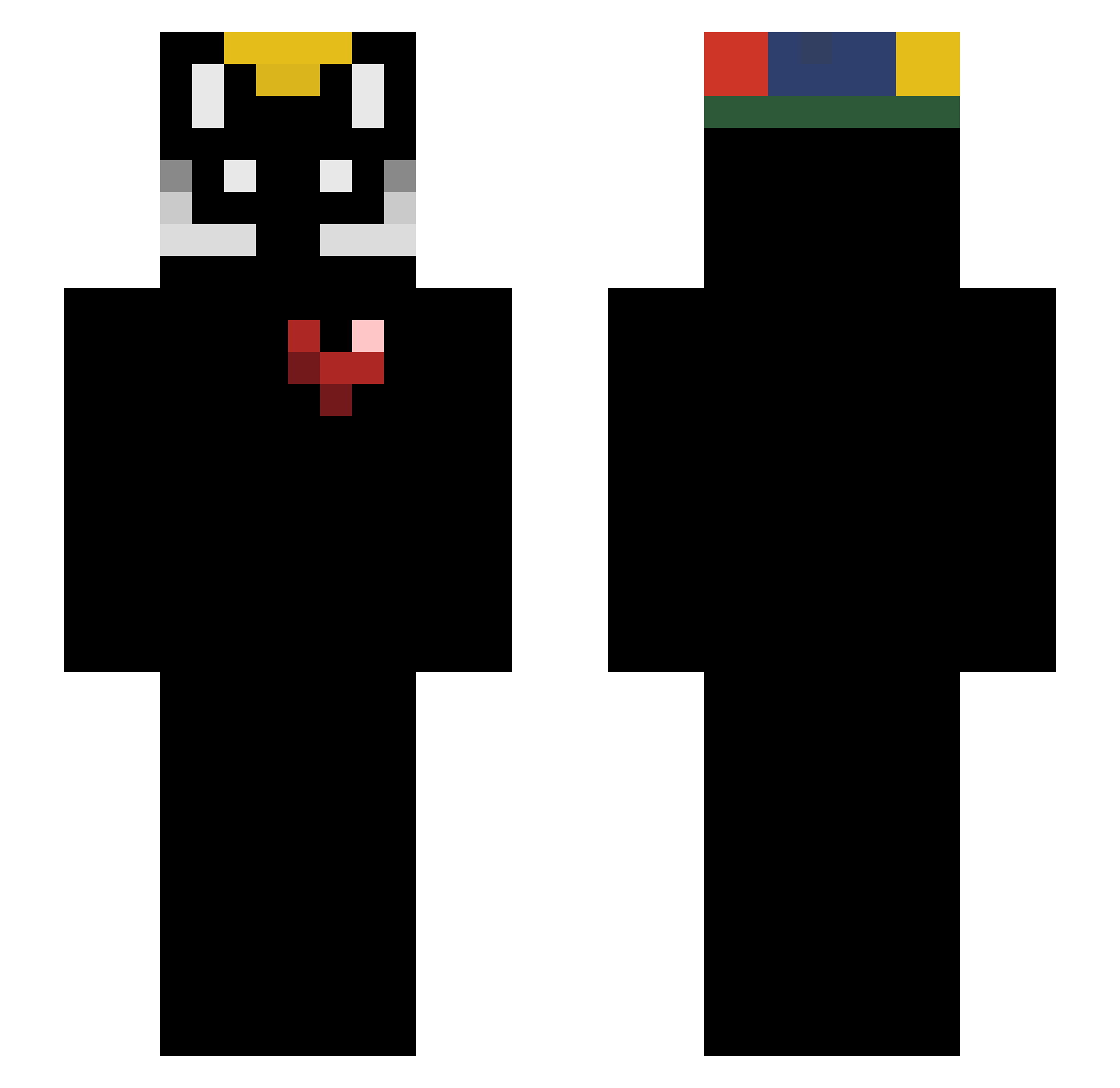 Zenzer9 Minecraft skin, front and back view