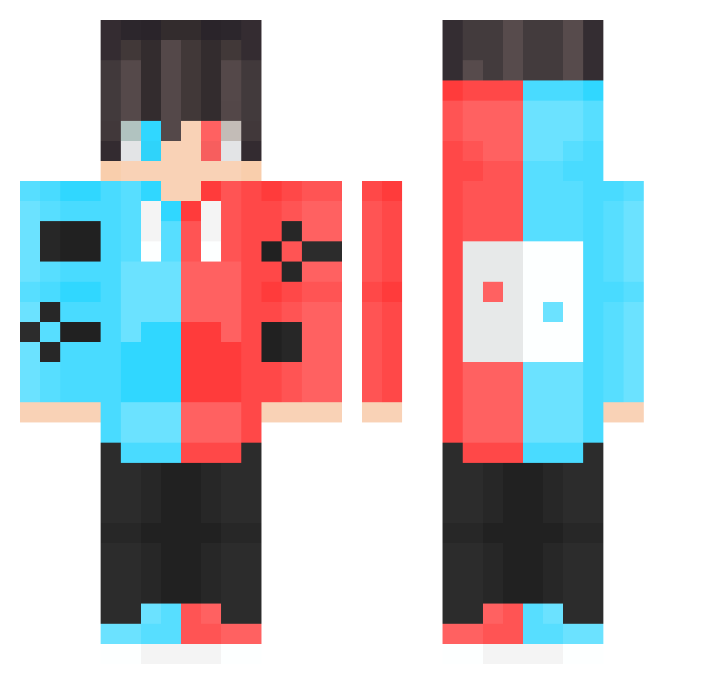 elviskatekohsun Minecraft skin, front and back view