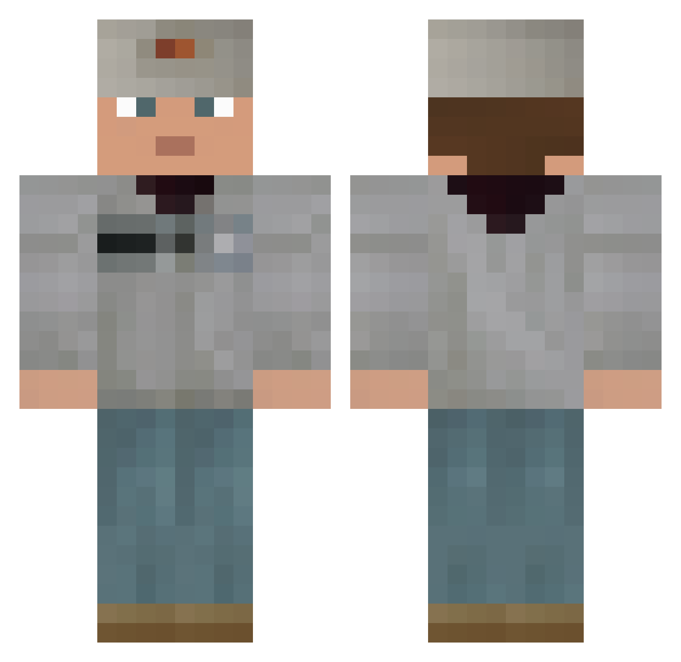 xerkz02 Minecraft skin, front and back view
