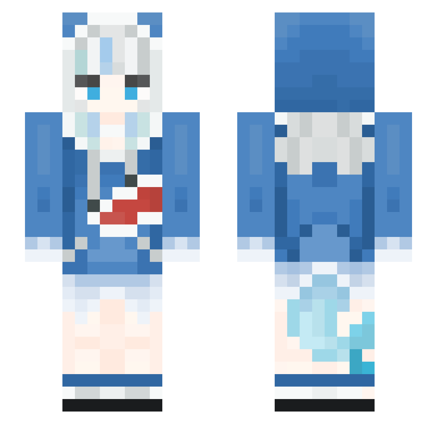 hk_dragon Minecraft skin, front and back view