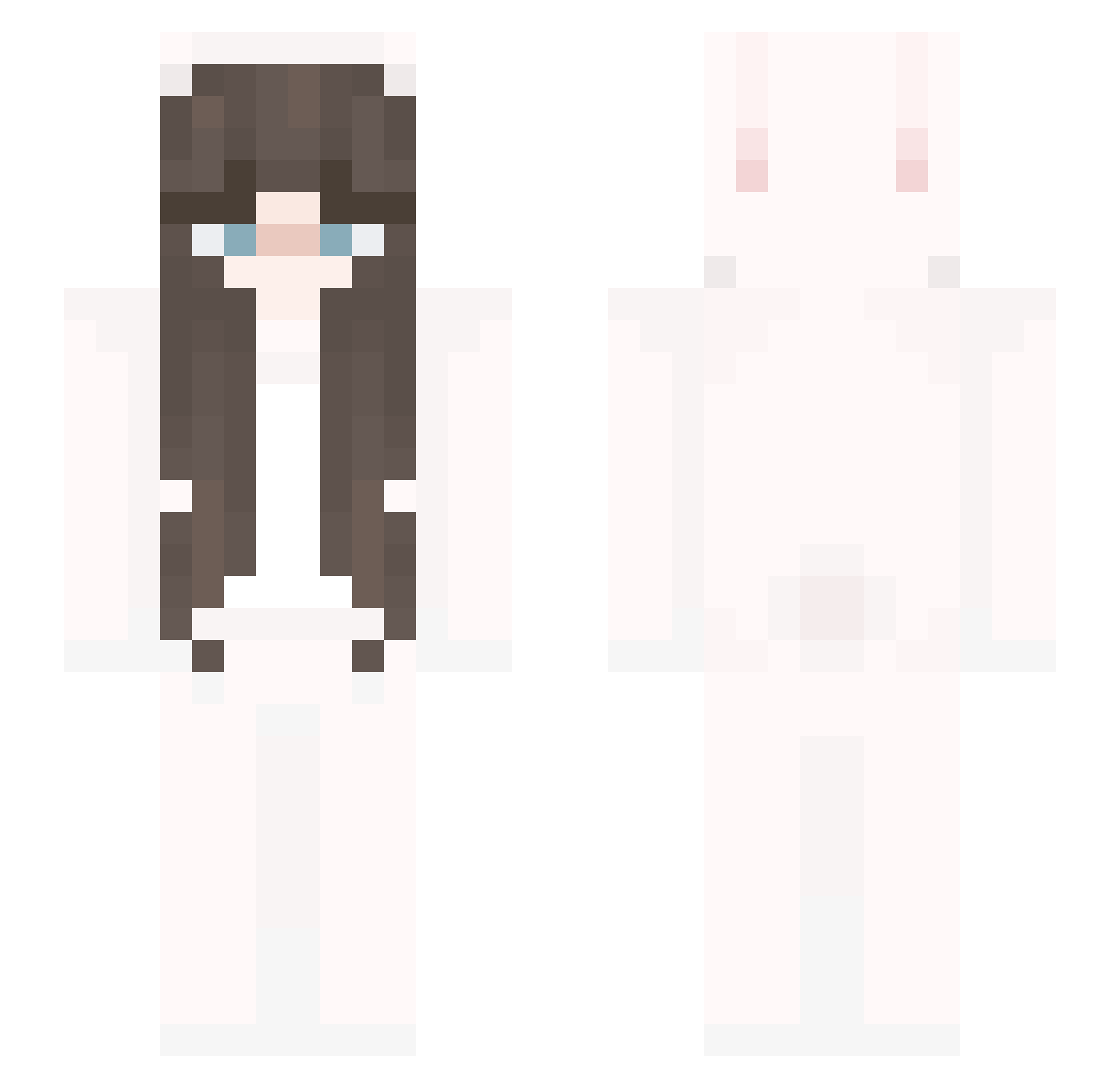 Rohxx Minecraft skin, front and back view
