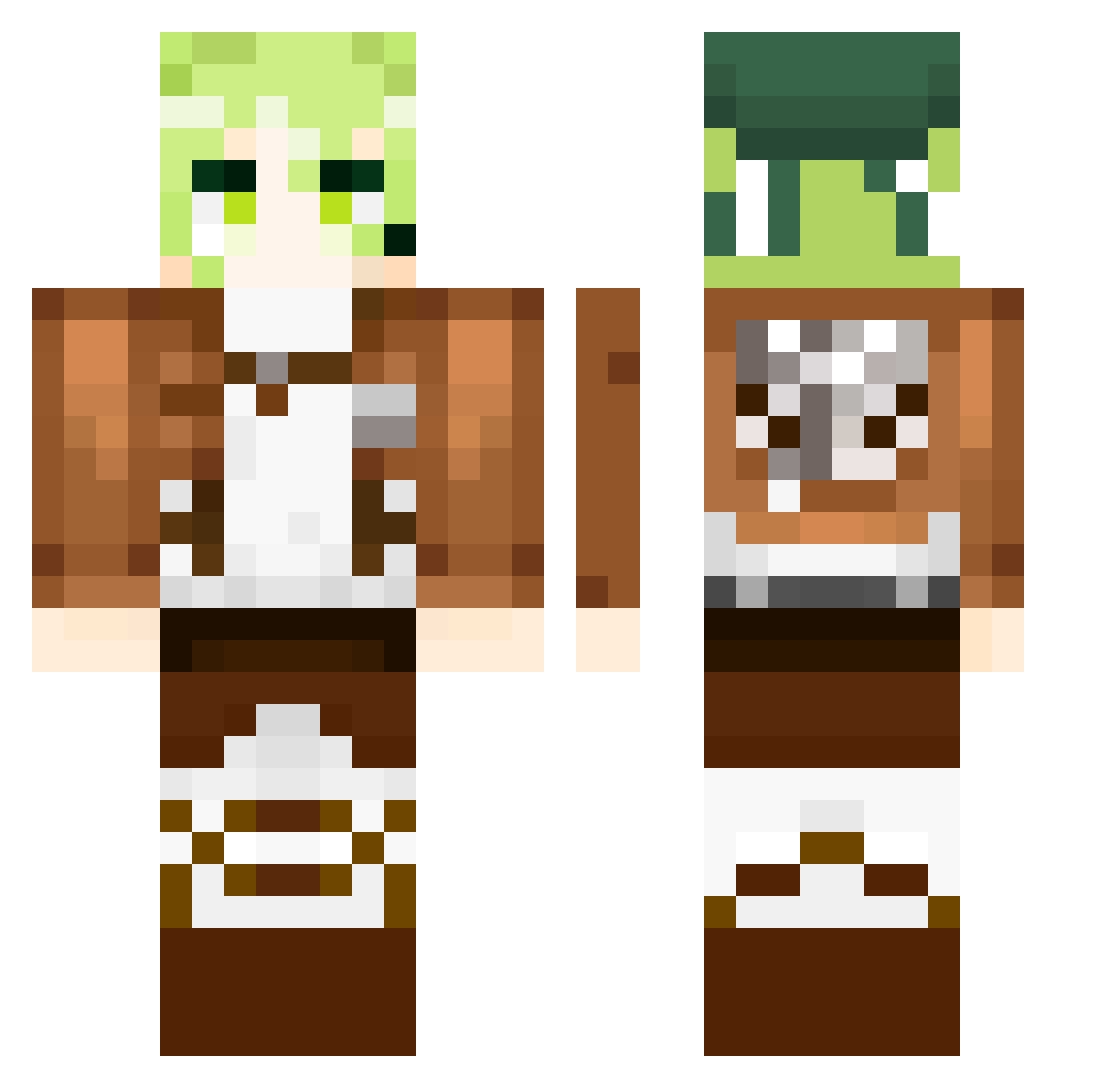 WasaBi11a Minecraft skin, front and back view