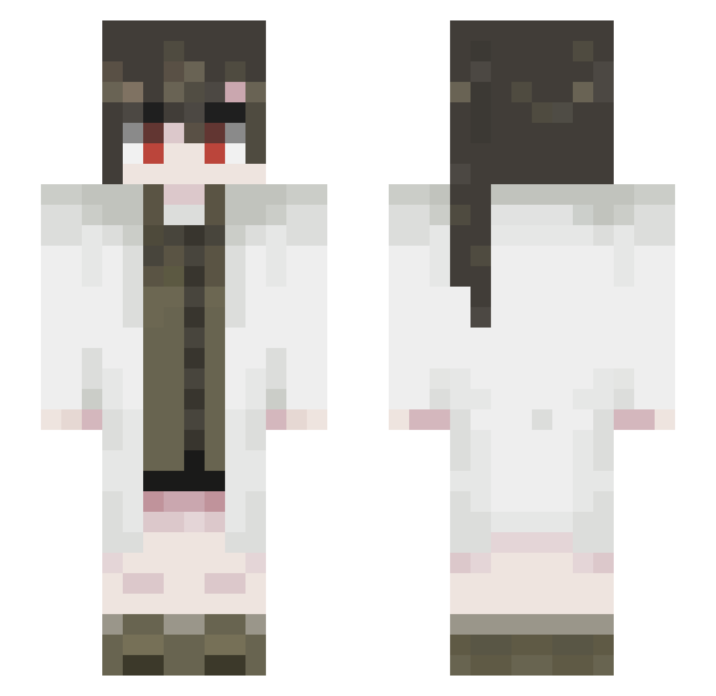 floatingemerald Minecraft skin, front and back view