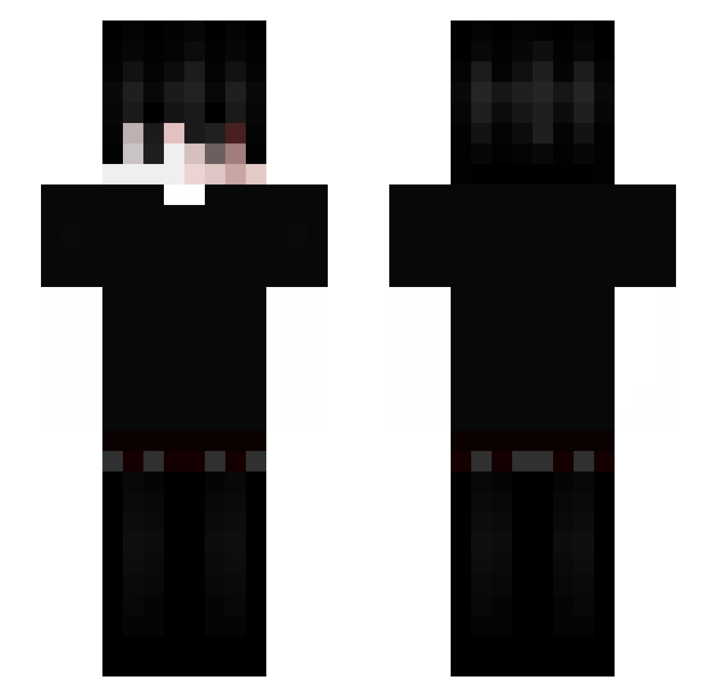 lovdeep Minecraft skin, front and back view