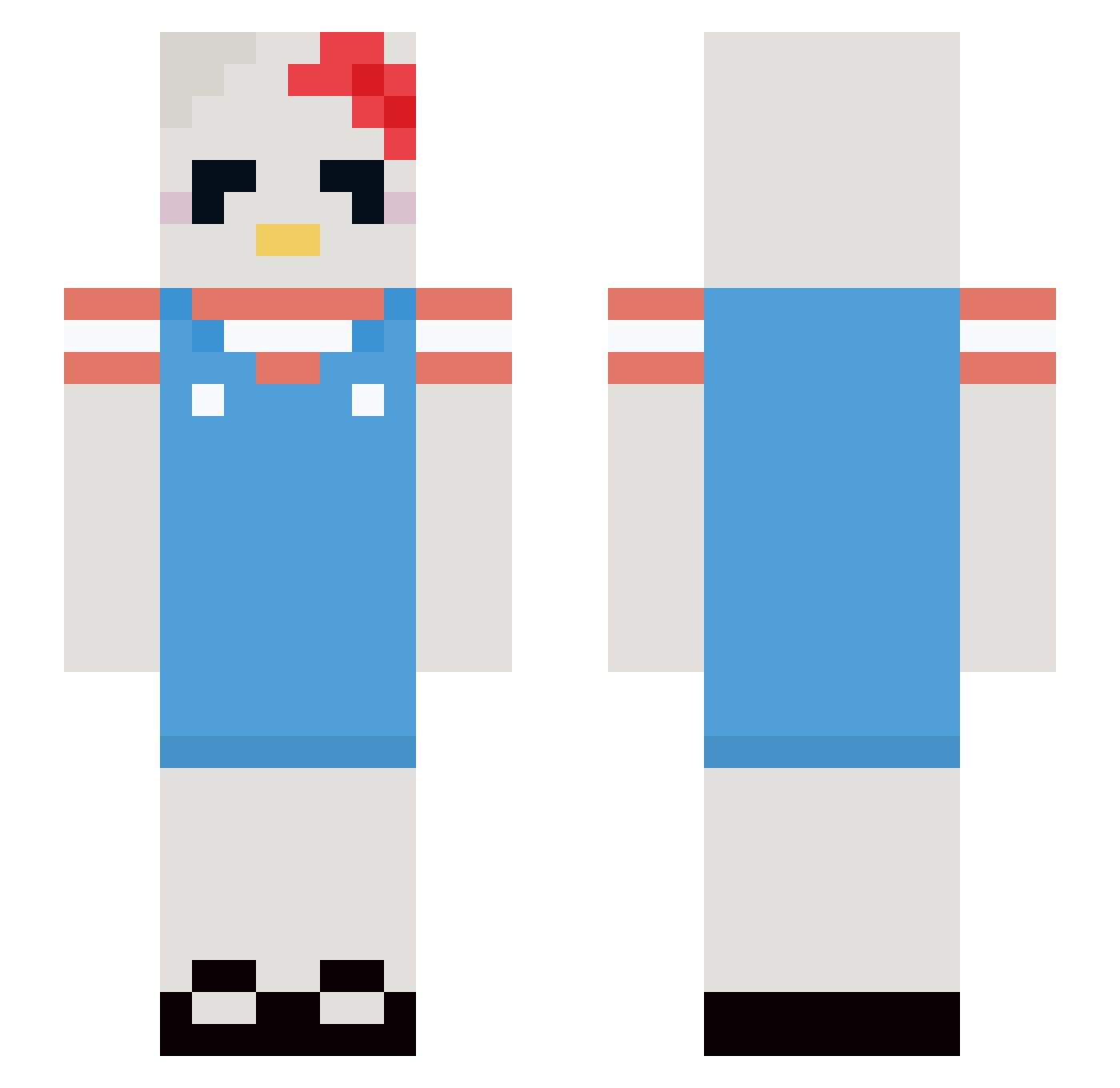 wobblesjr Minecraft skin, front and back view