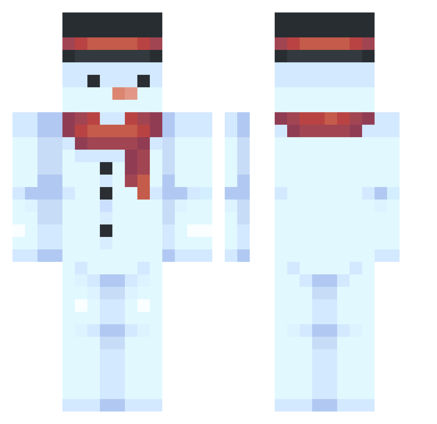 YoungStatue74 Minecraft skin, front and back view