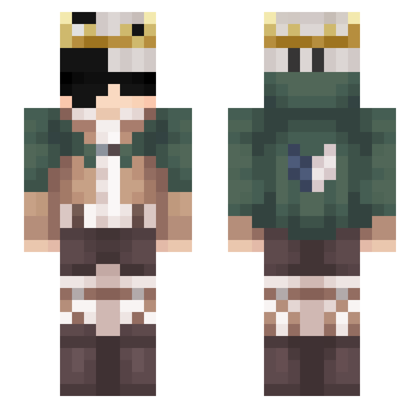 Scaloppina13 Minecraft skin, front and back view