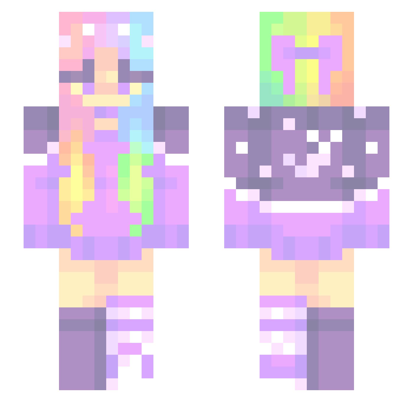 popi098 Minecraft skin, front and back view