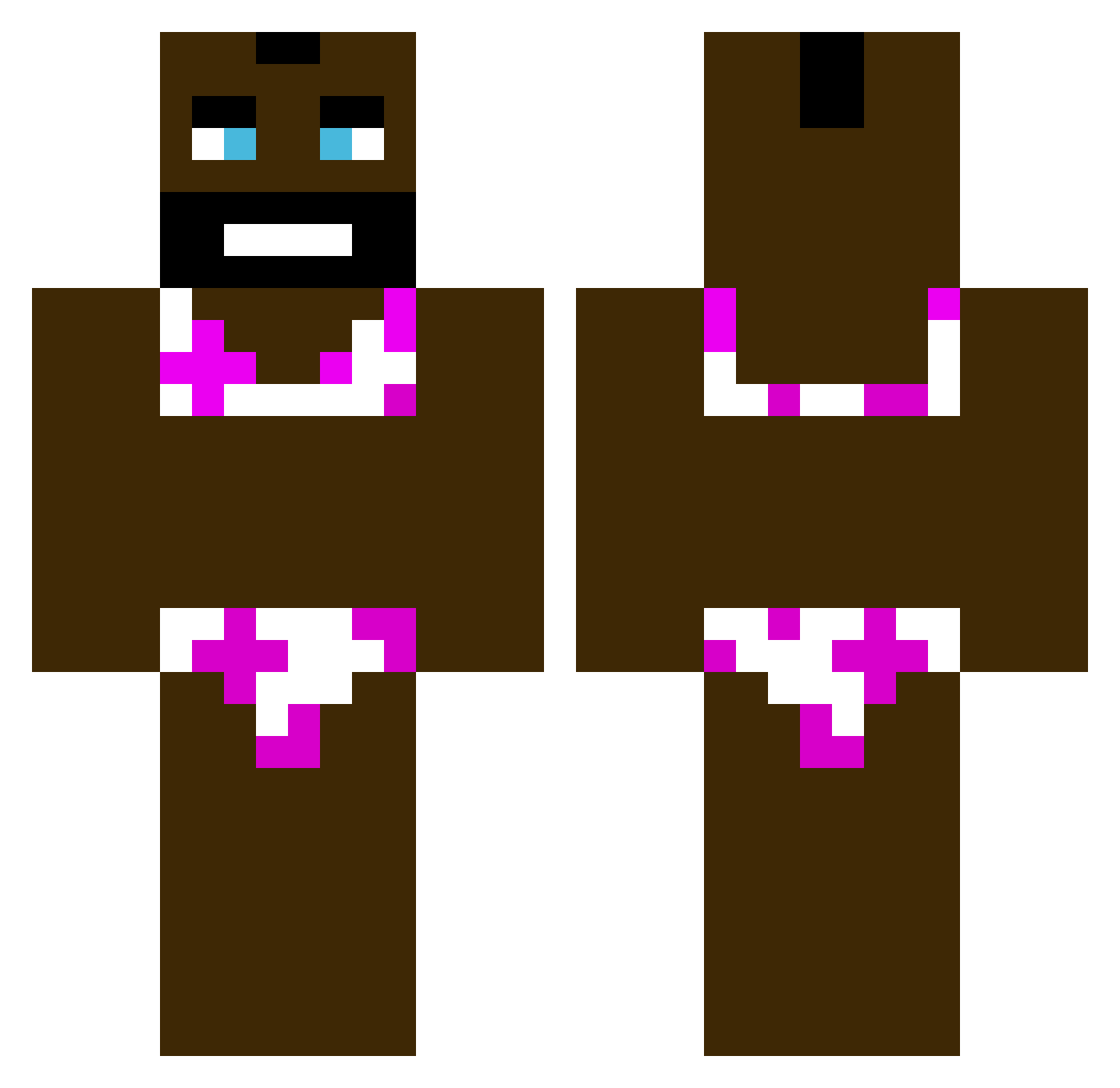 Hidde_420 Minecraft skin, front and back view