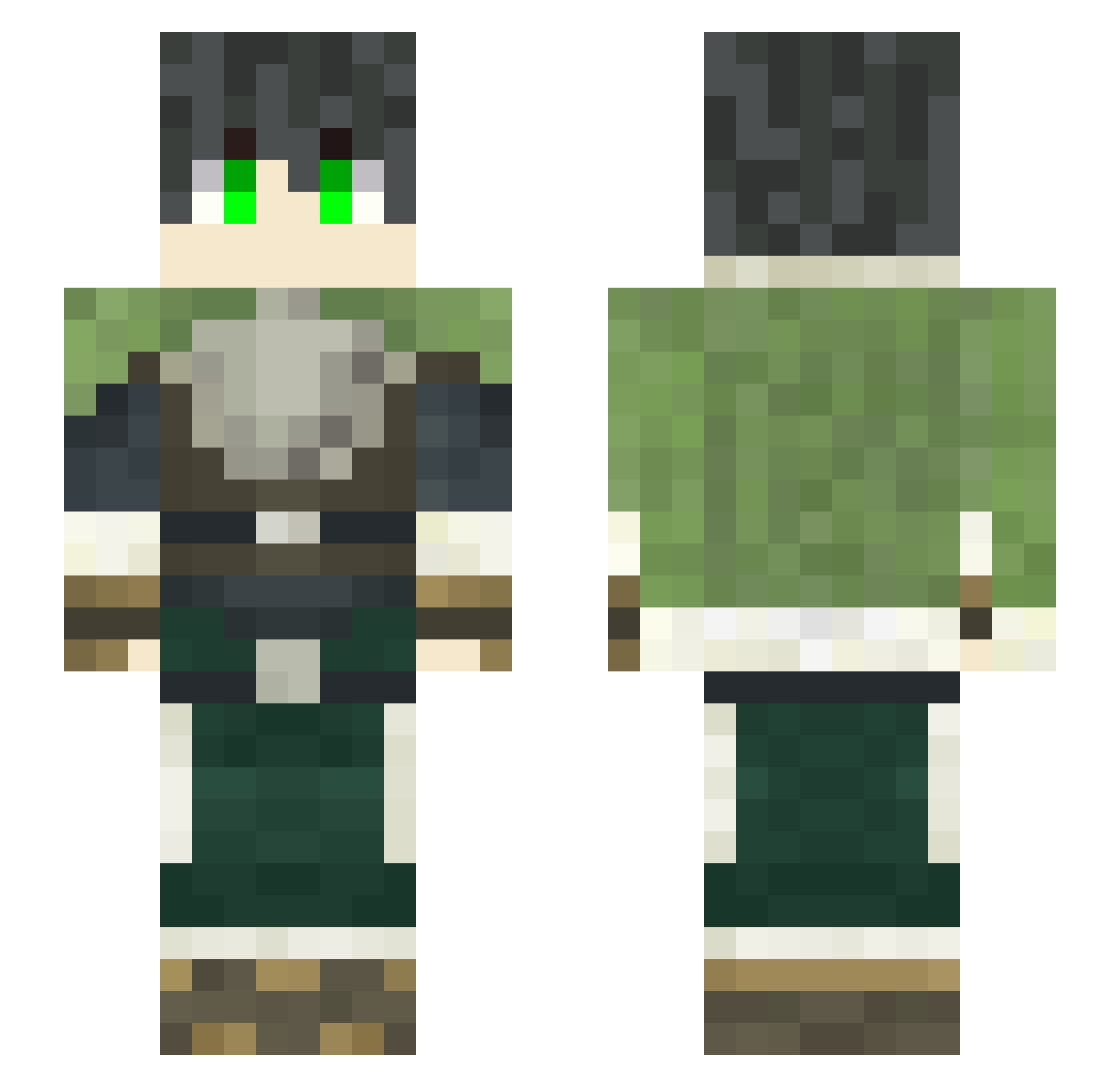 Eiichiro_ Minecraft skin, front and back view