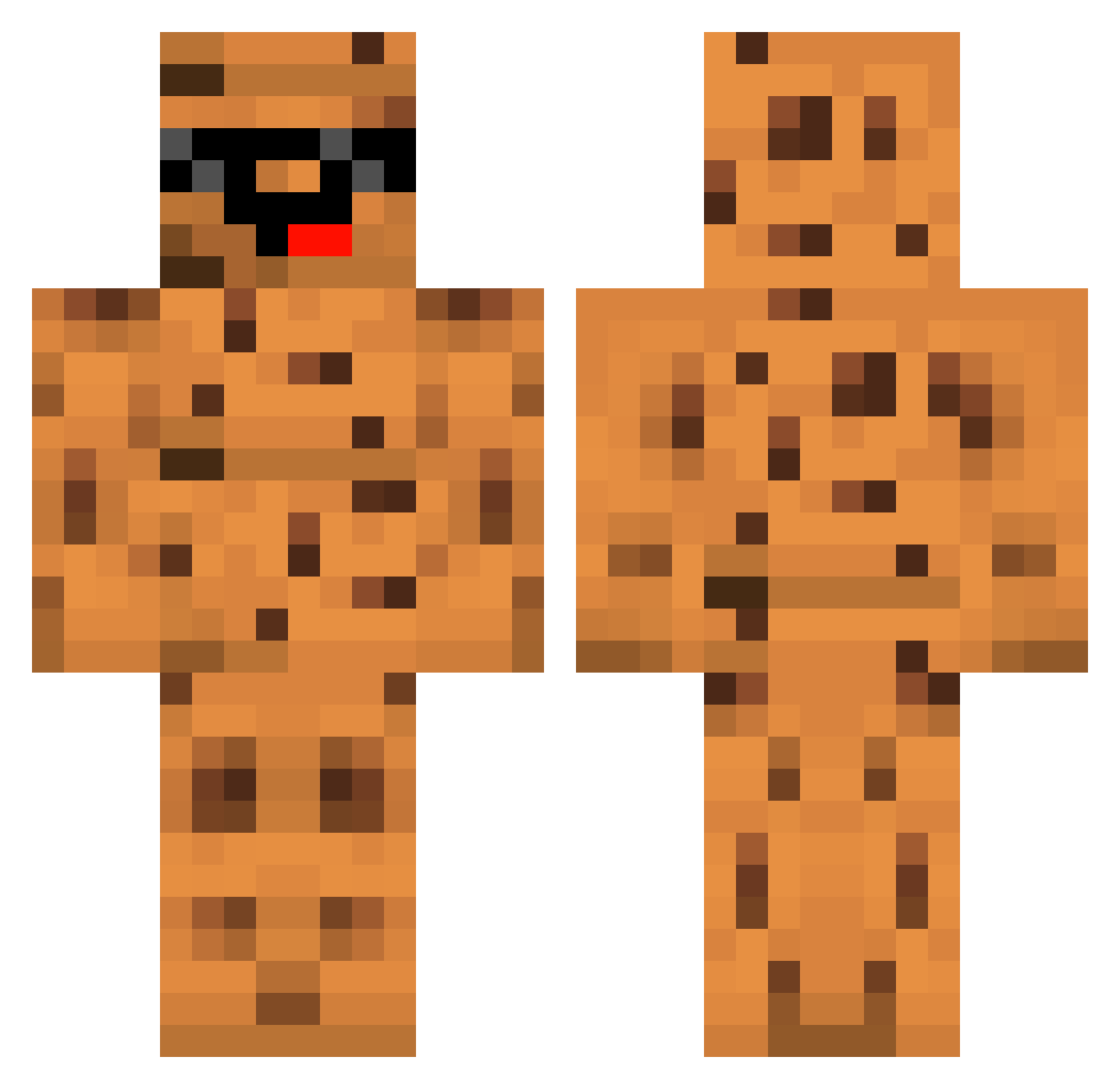 fifitak Minecraft skin, front and back view
