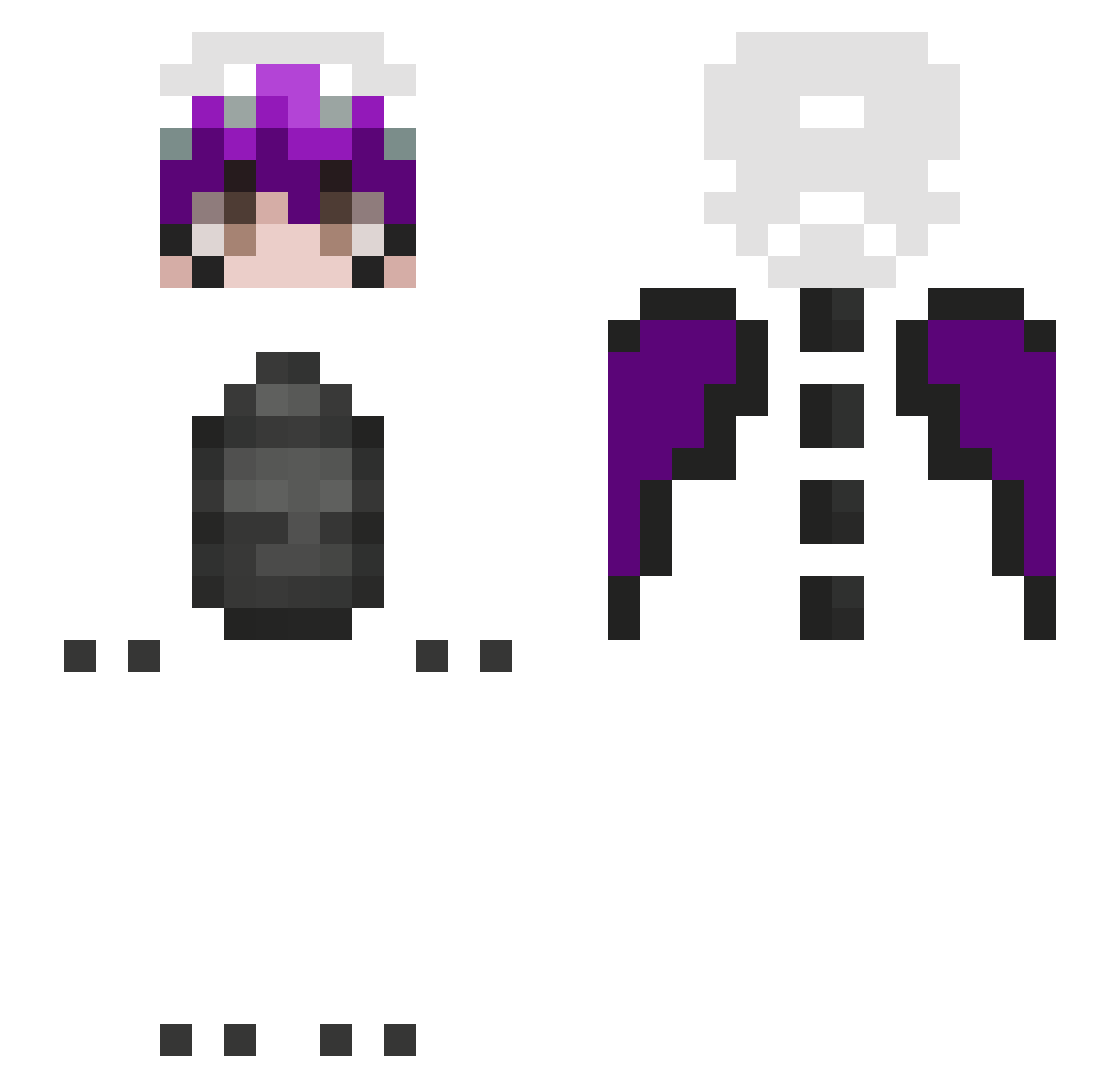 TheCrikosoDQ Minecraft skin, front and back view