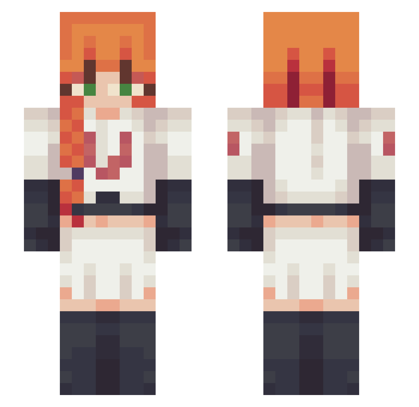 arttmm Minecraft skin, front and back view