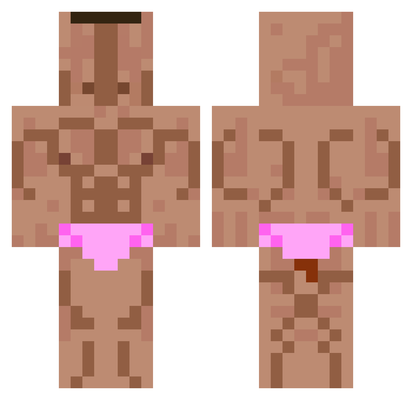 JamesCharl3s Minecraft skin, front and back view