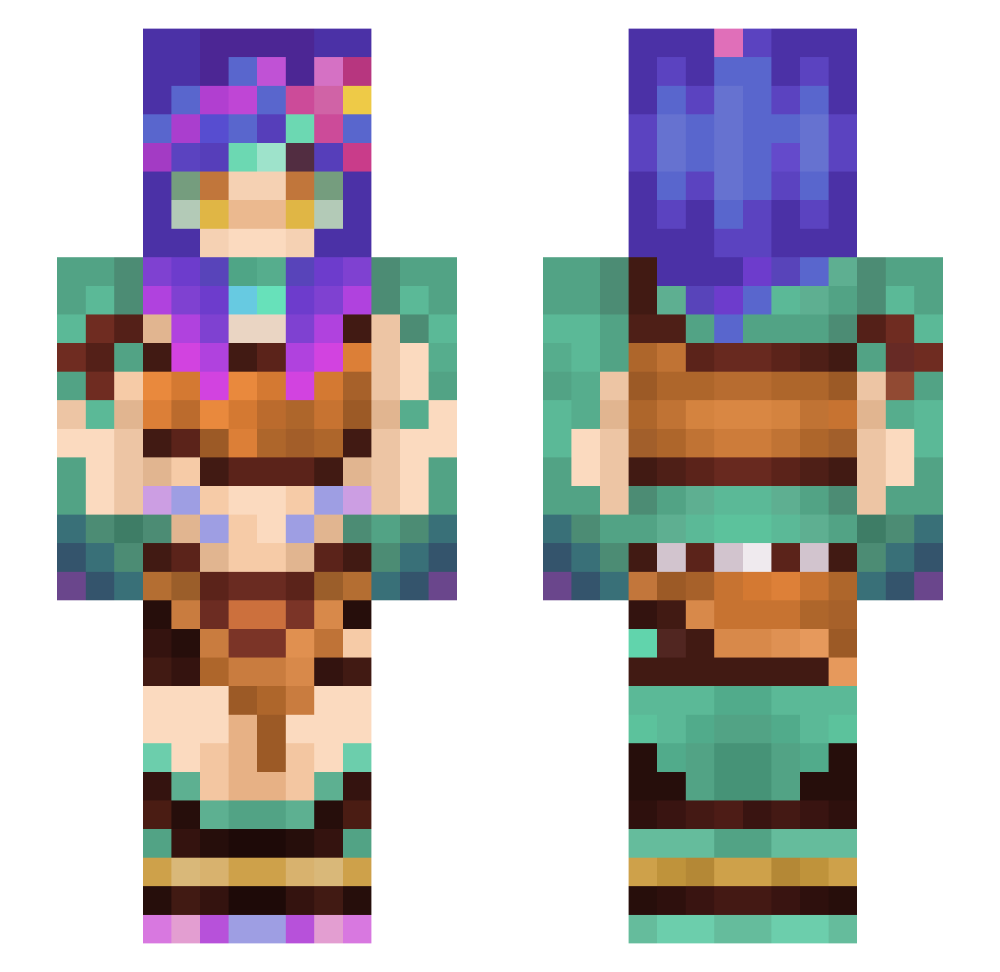 CARMOLHAO Minecraft skin, front and back view
