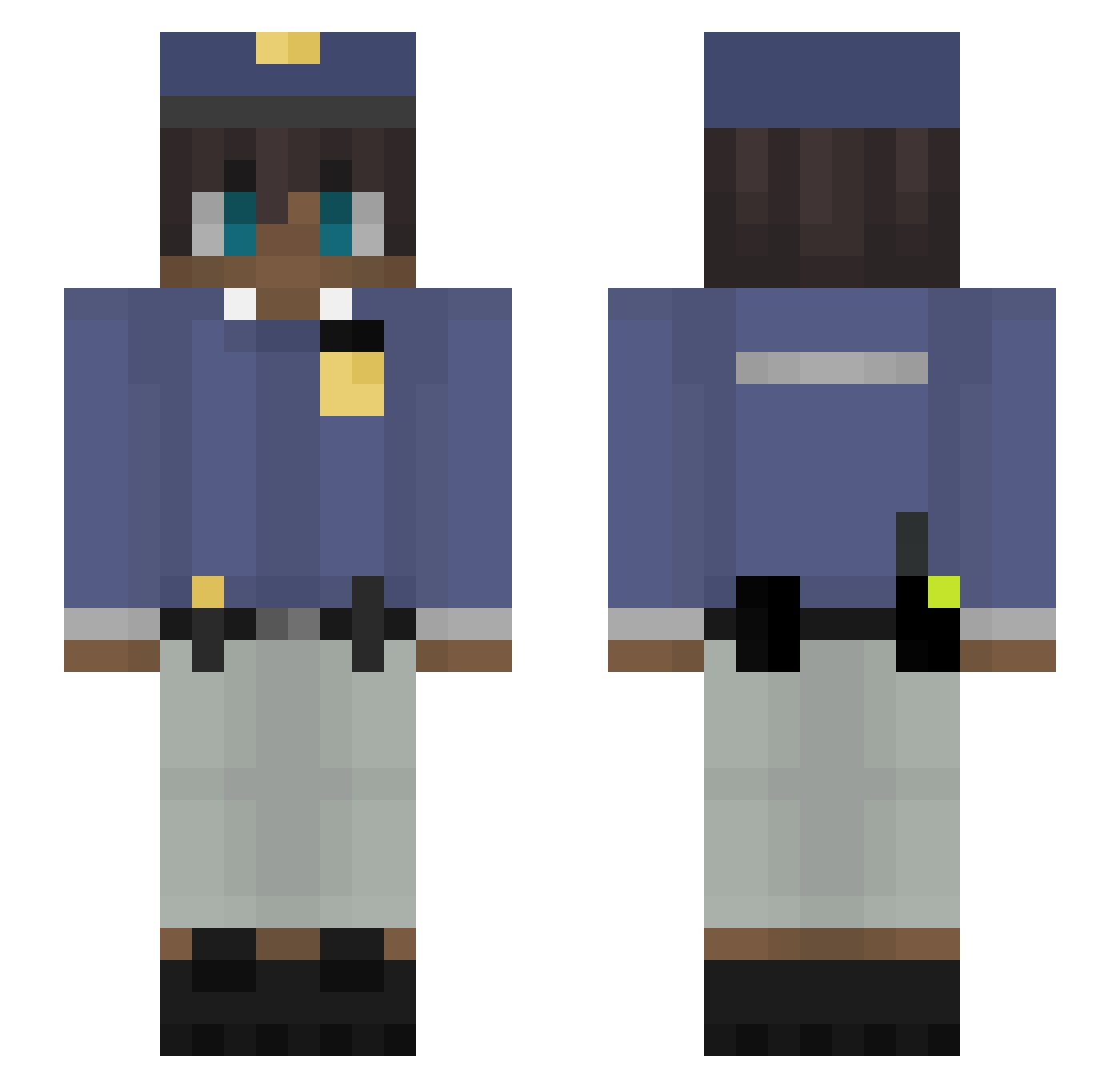 UnrealSprite Minecraft skin, front and back view