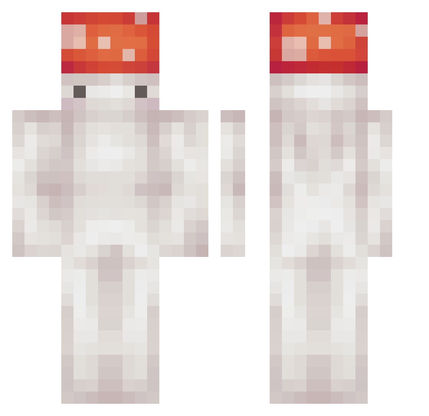 Anlas Minecraft skin, front and back view