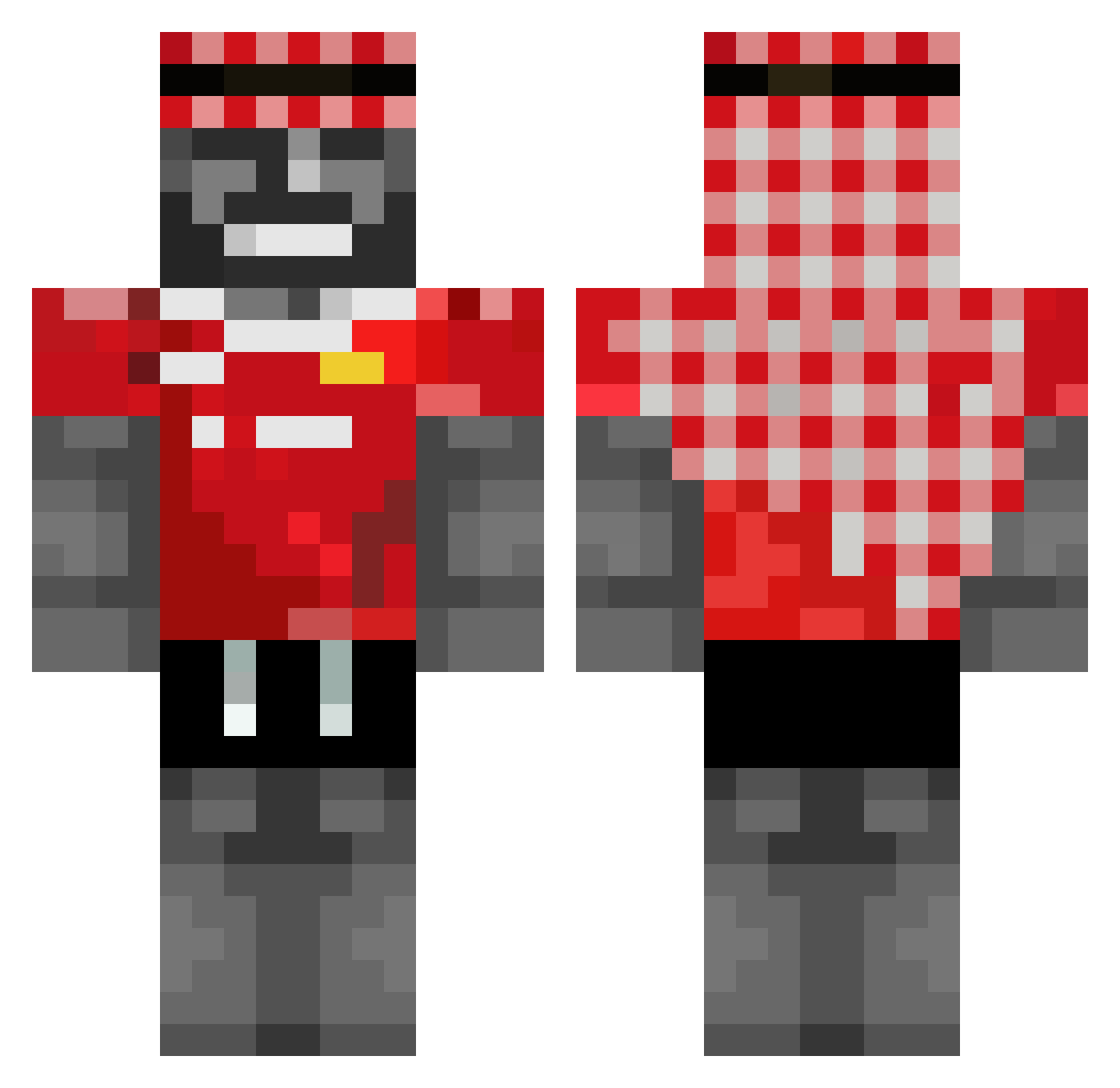 blankobeanu Minecraft skin, front and back view
