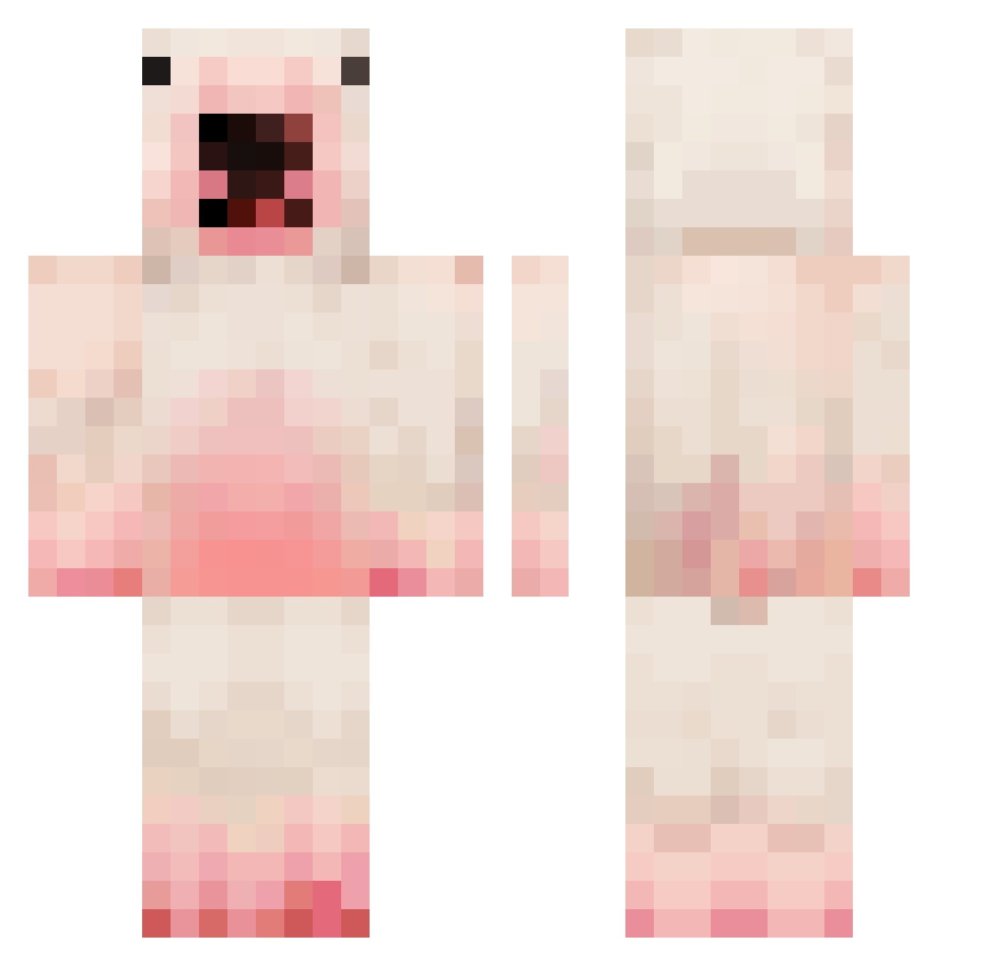 _xfruity_ Minecraft skin, front and back view