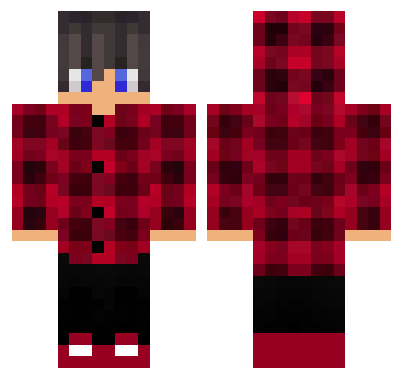 Twannie_BG Minecraft skin, front and back view