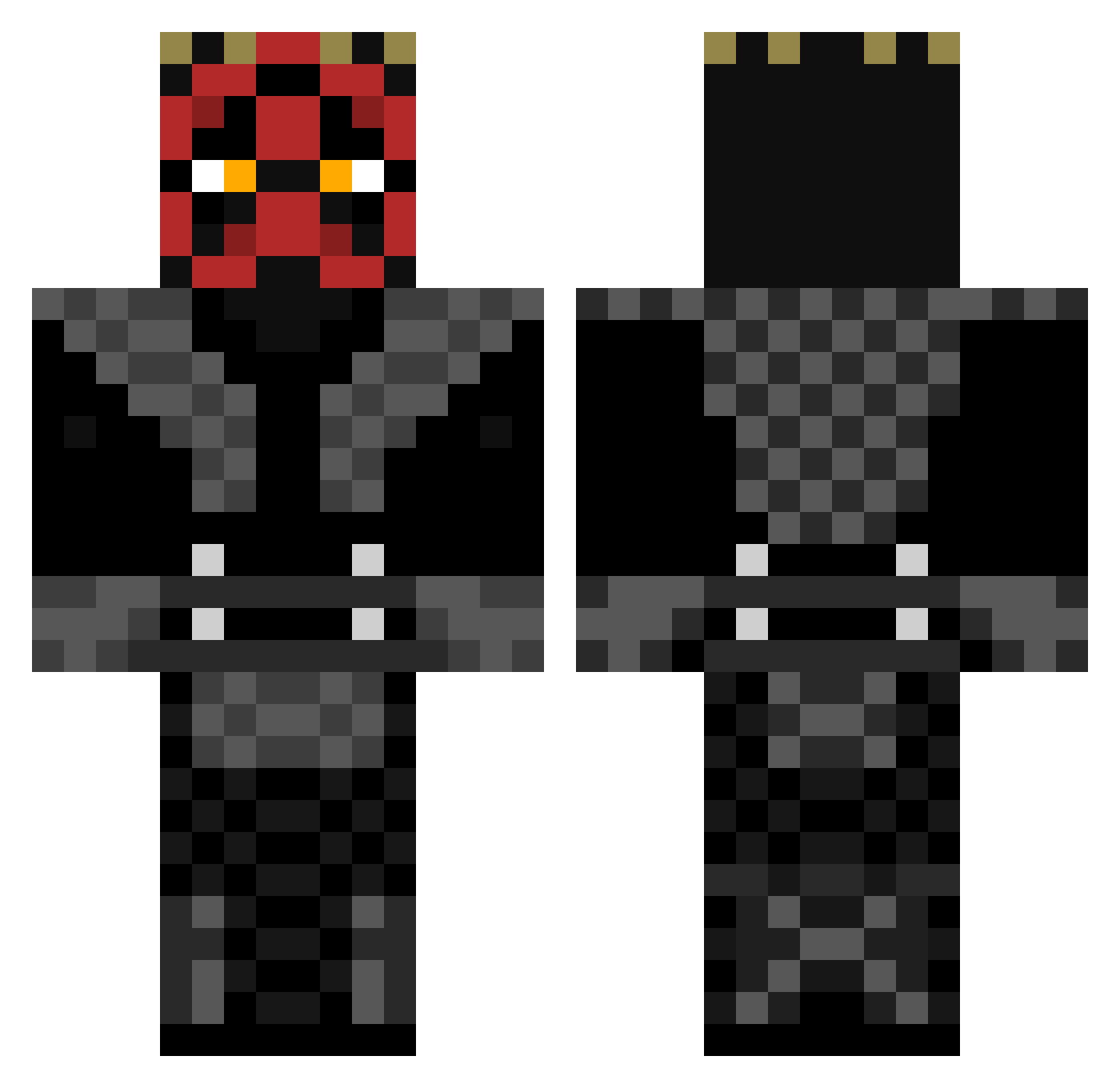 EStang Minecraft skin, front and back view