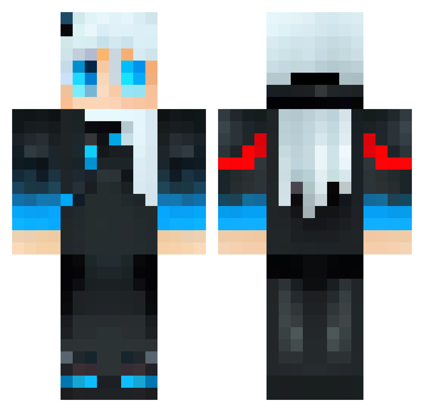 Ryukaze0301 Minecraft skin, front and back view