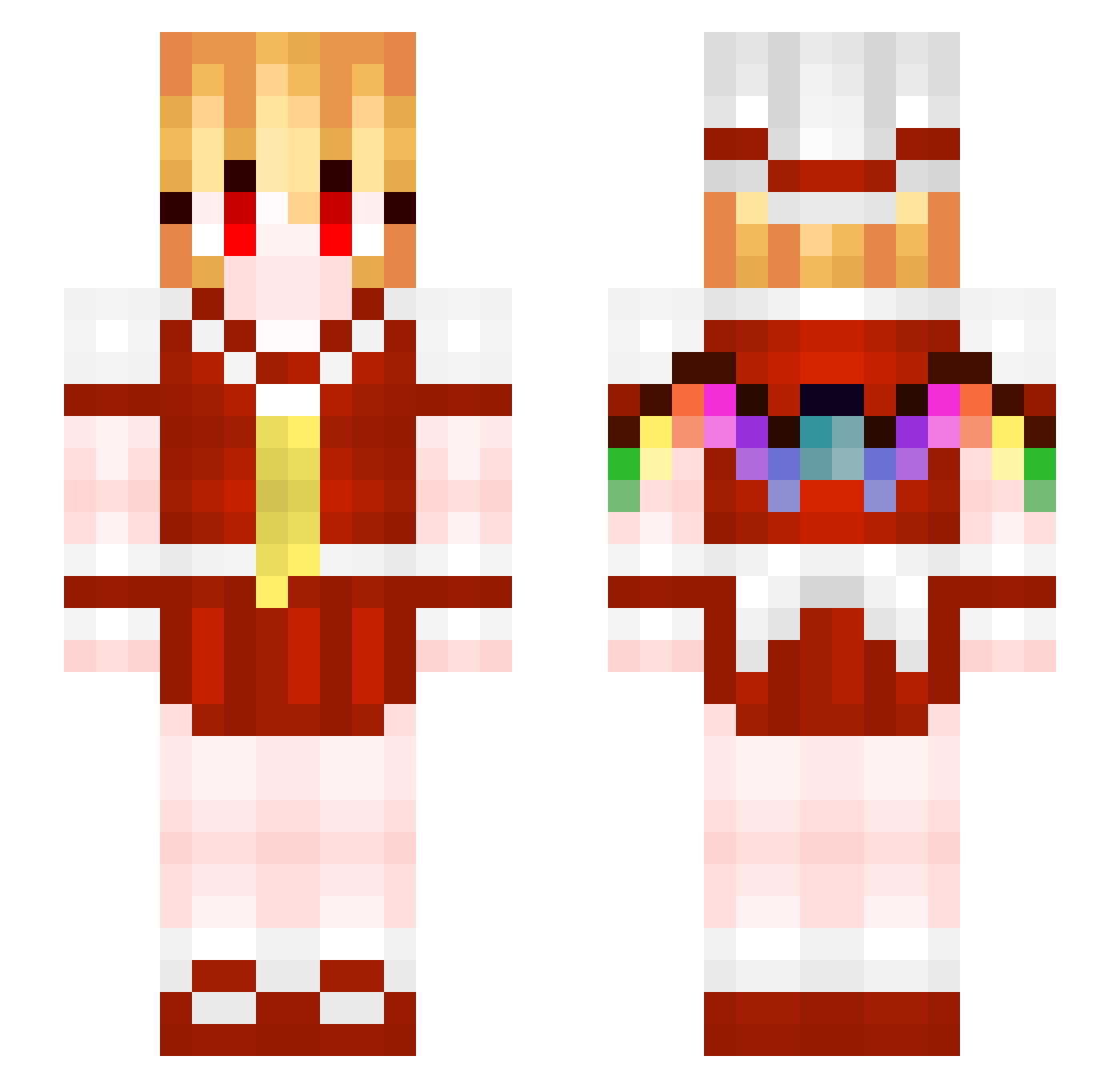 haiya1111 Minecraft skin, front and back view