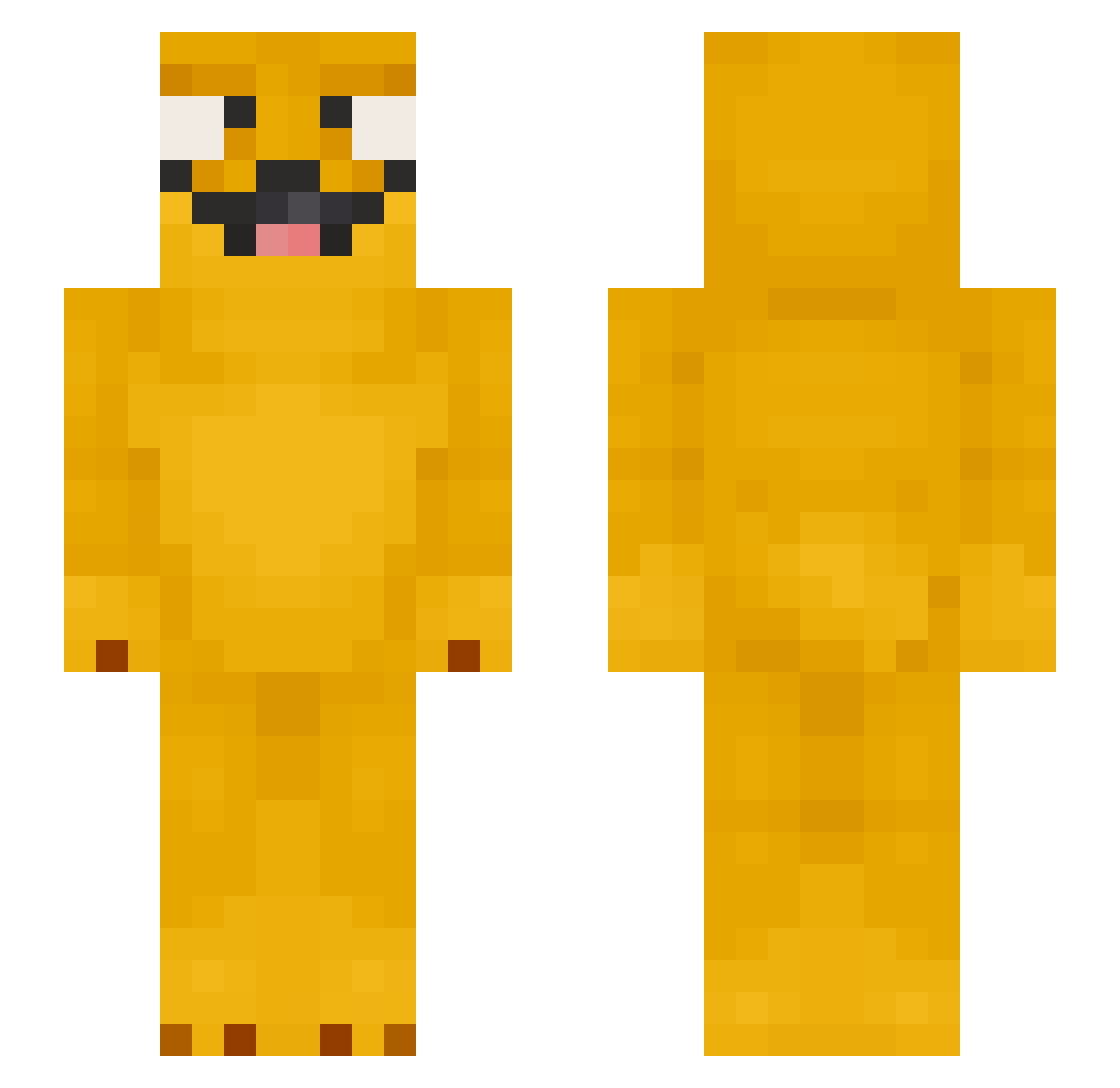 AdamJae Minecraft skin, front and back view