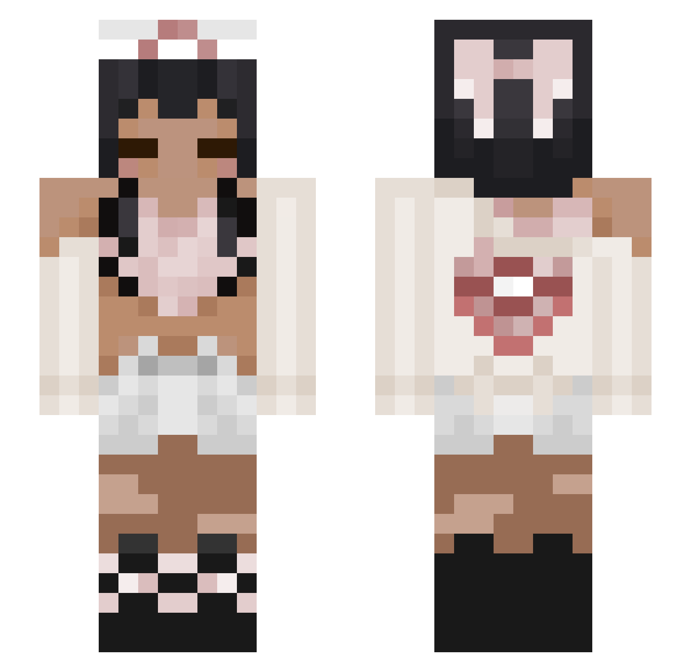kw8lyn Minecraft skin, front and back view
