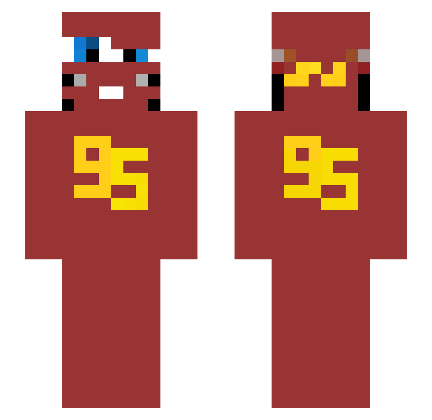 davveeeee Minecraft skin, front and back view