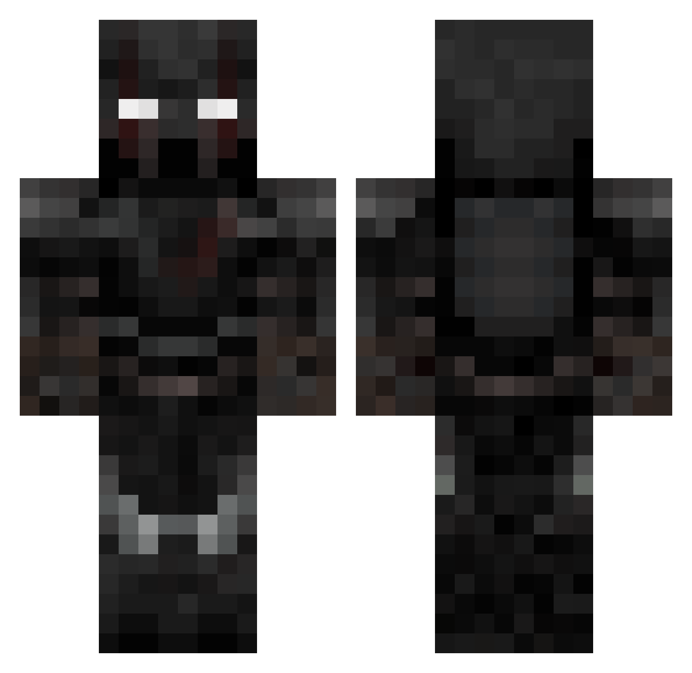 IronSkull2074 Minecraft skin, front and back view