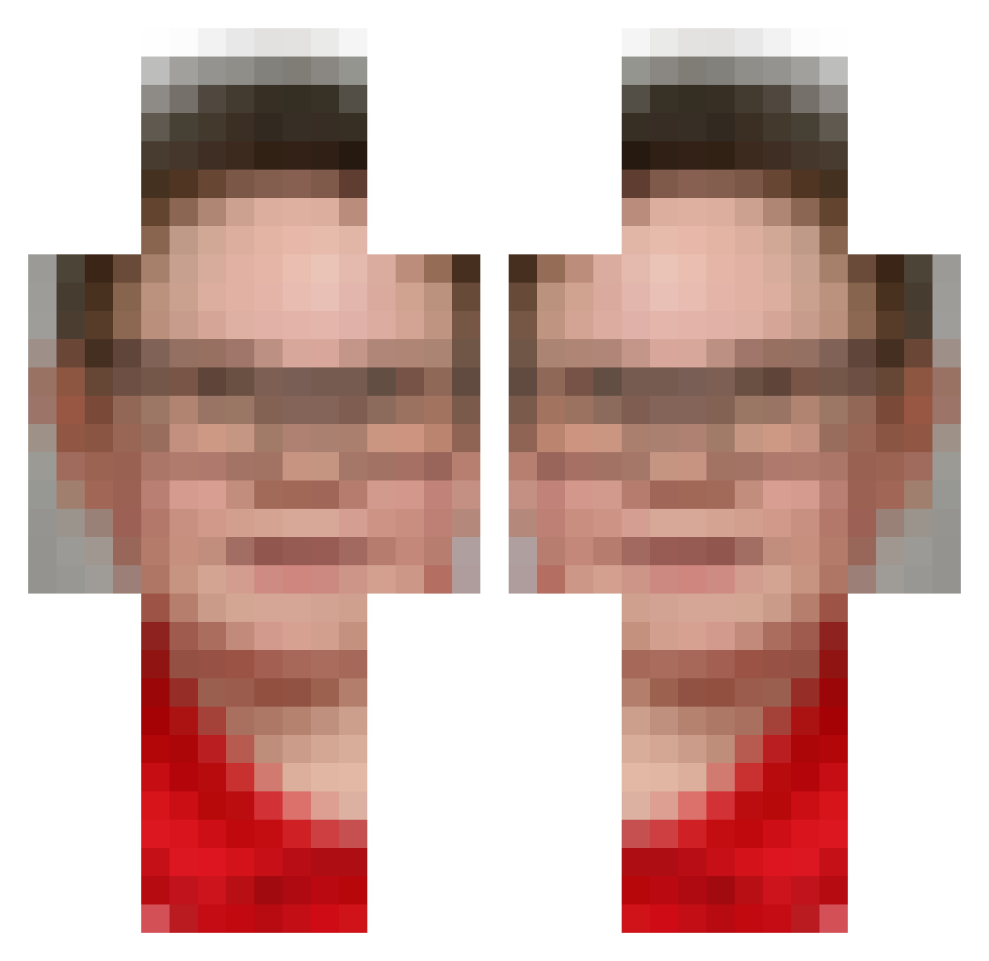 ZagtuOfficial Minecraft skin, front and back view