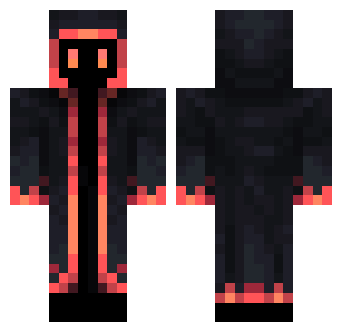 Conando025 Minecraft skin, front and back view
