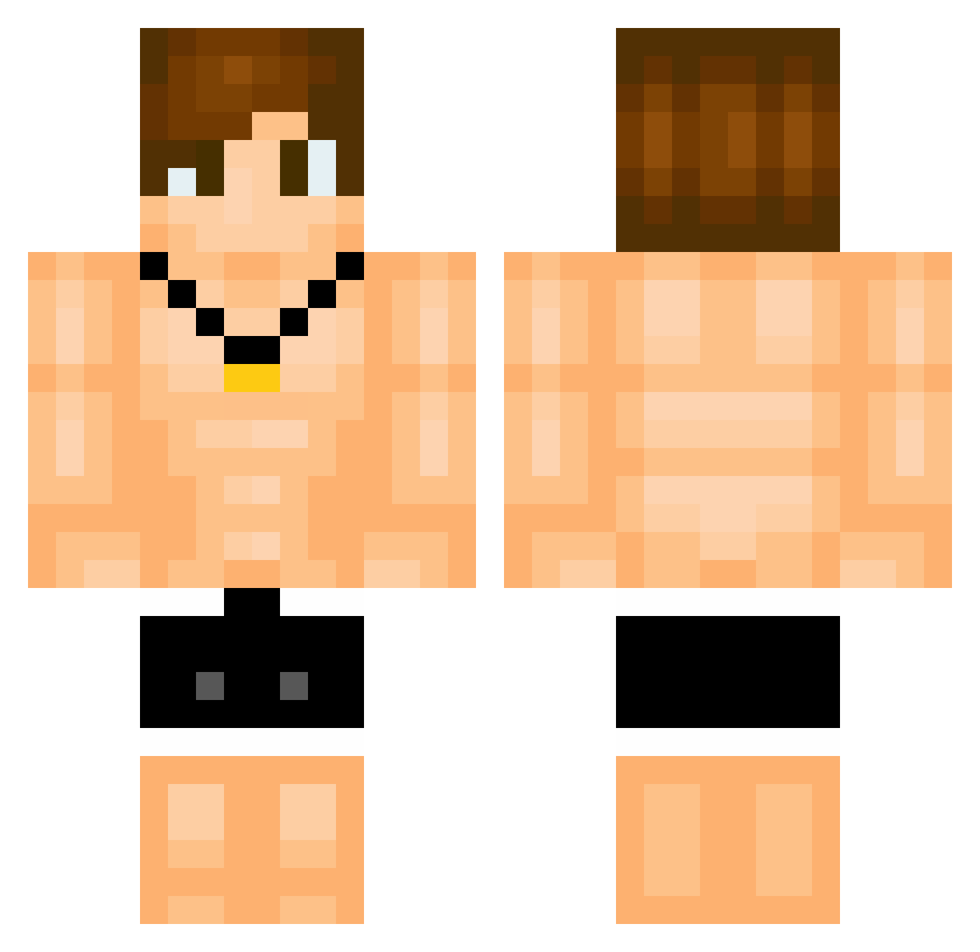 Stafro1 Minecraft skin, front and back view