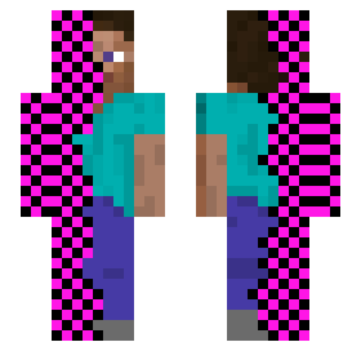 Antwonita_ Minecraft skin, front and back view