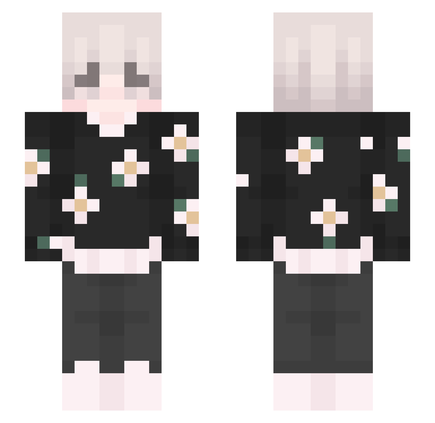 1337Zeexu Minecraft skin, front and back view