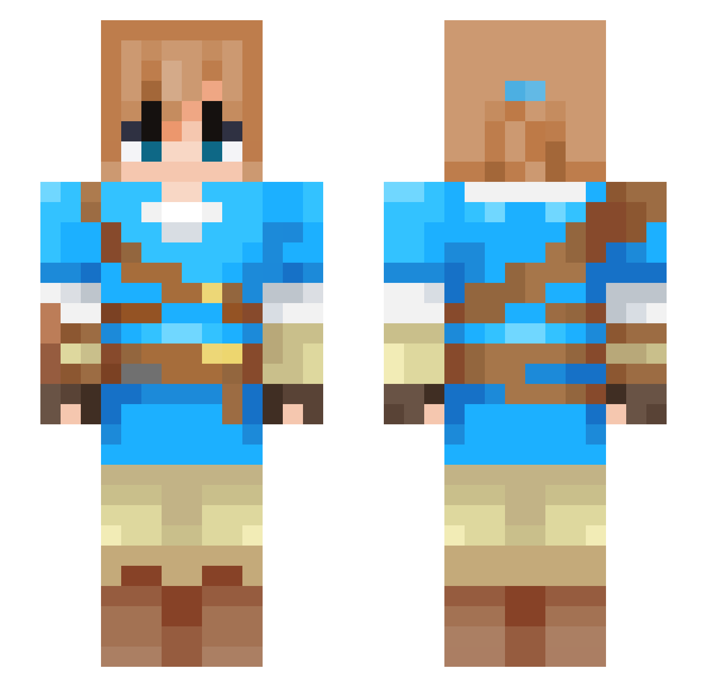 jewelyahh Minecraft skin, front and back view