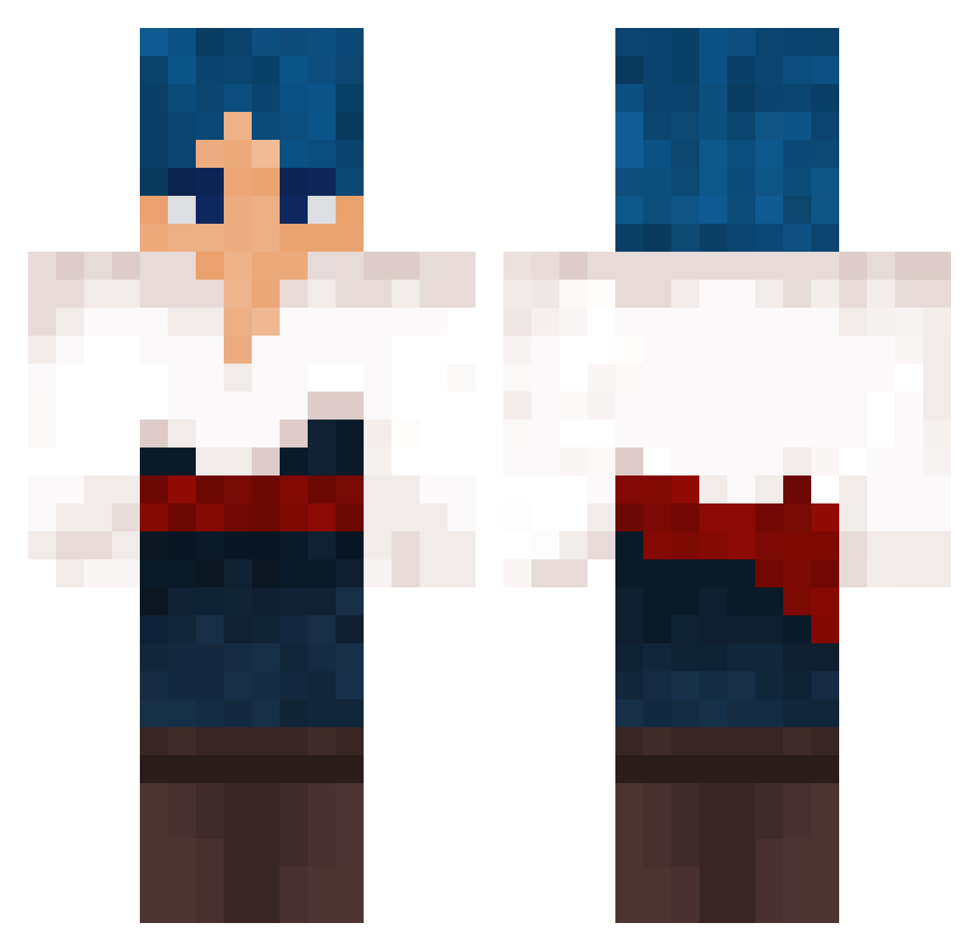 Prototype_xz Minecraft skin, front and back view