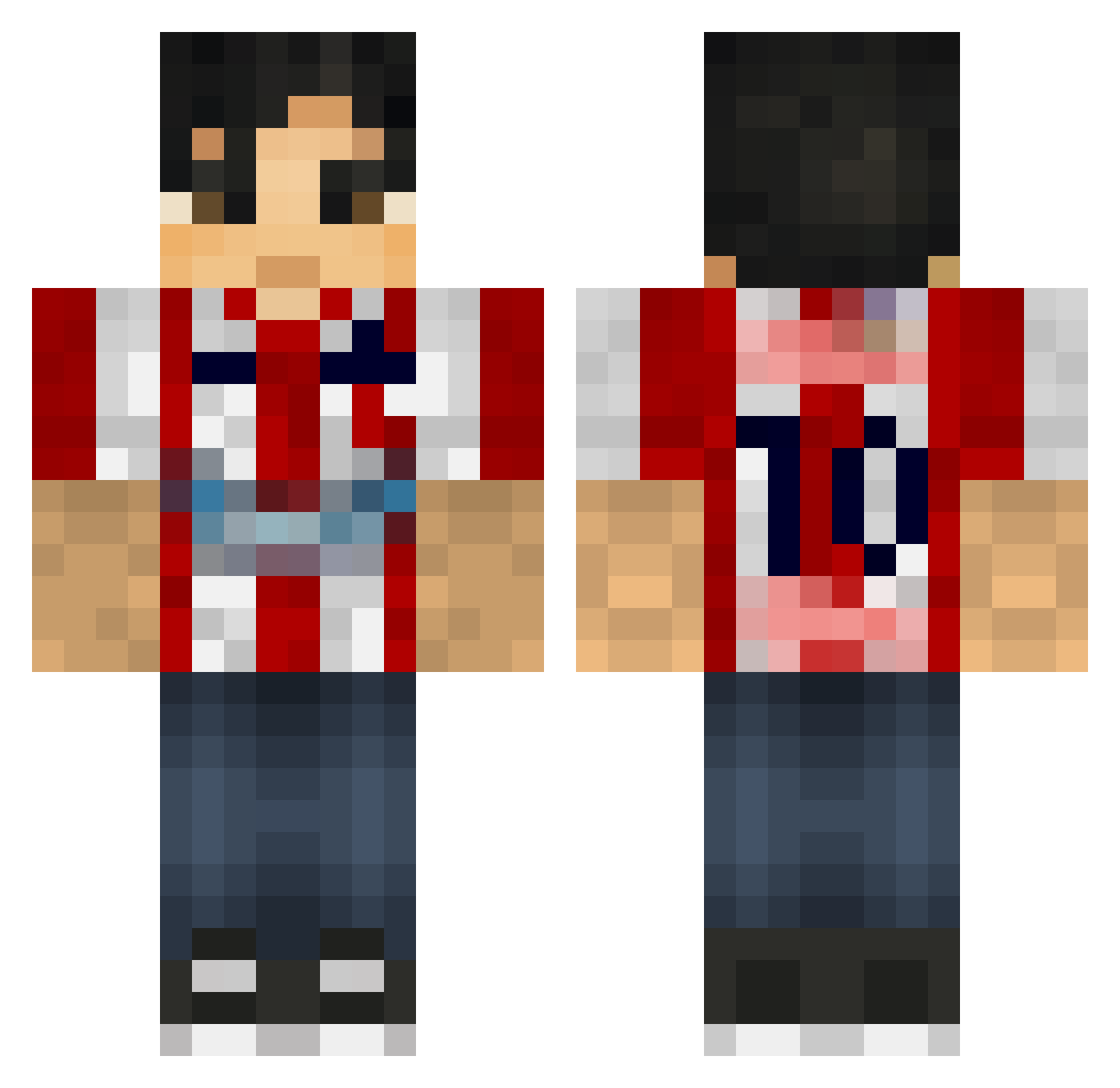 moisele_565 Minecraft skin, front and back view