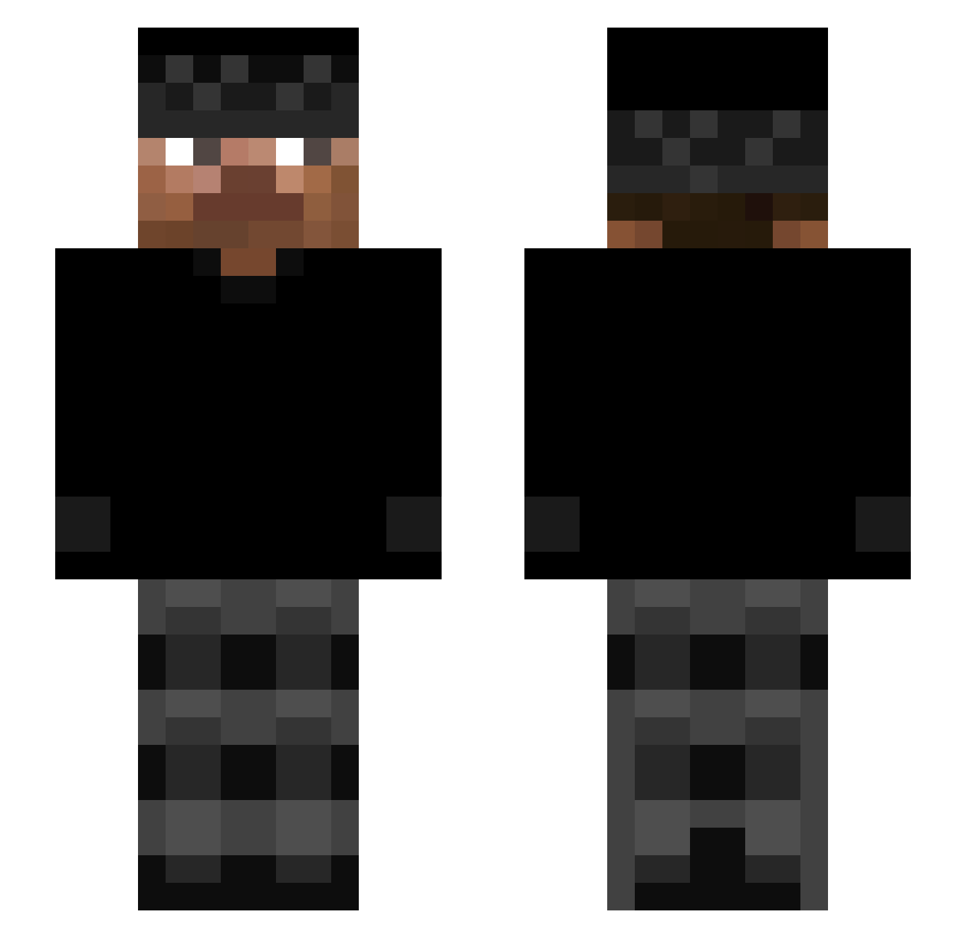 LucezitaNP_God Minecraft skin, front and back view