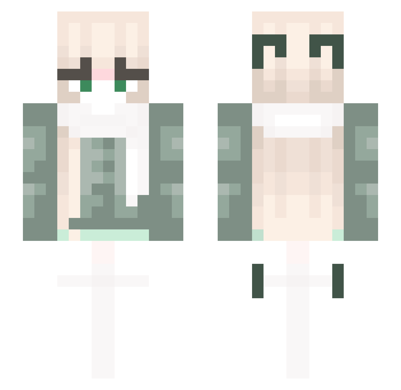 YolobutUnbaned Minecraft skin, front and back view