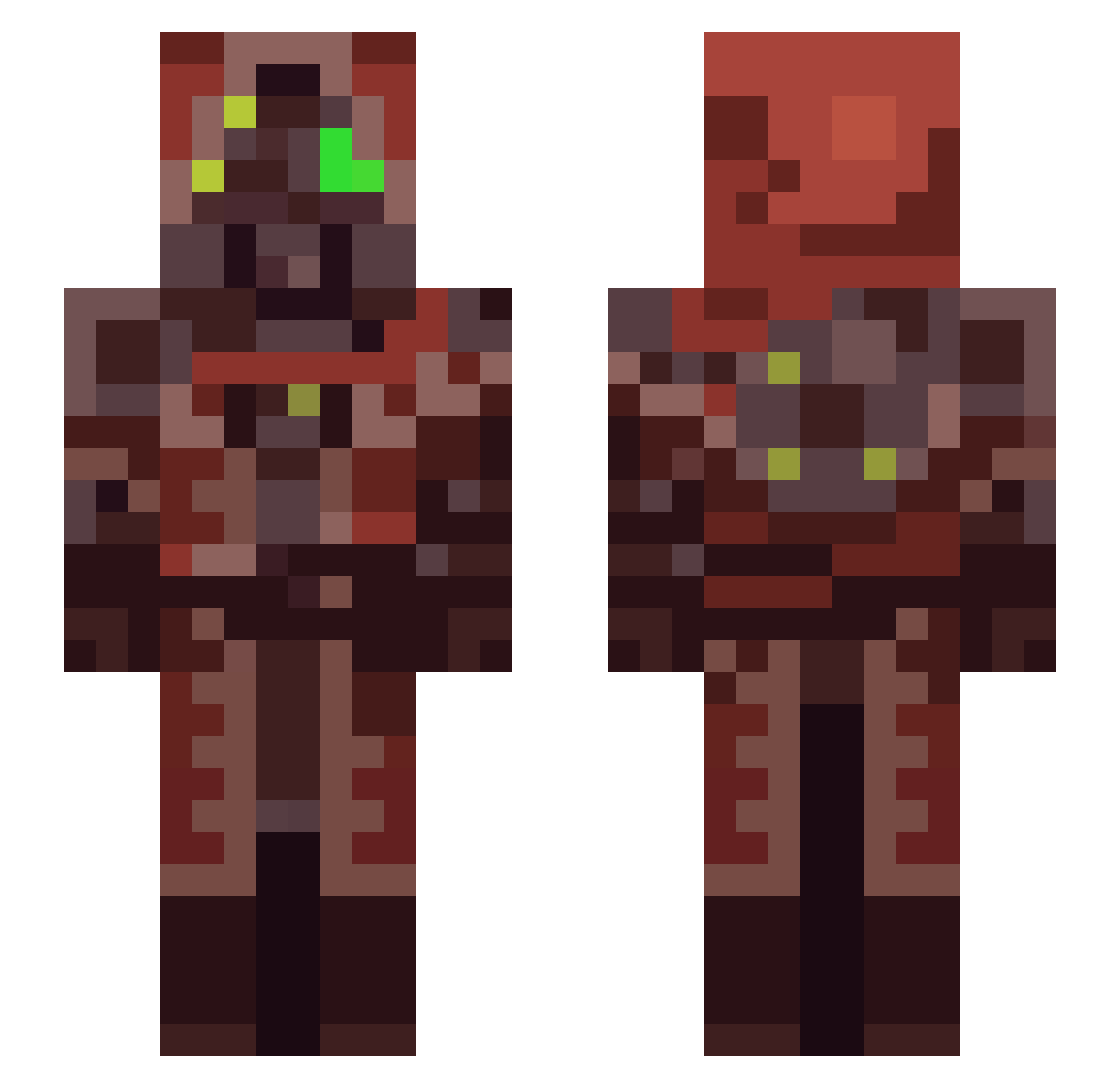 SolekPlayz Minecraft skin, front and back view