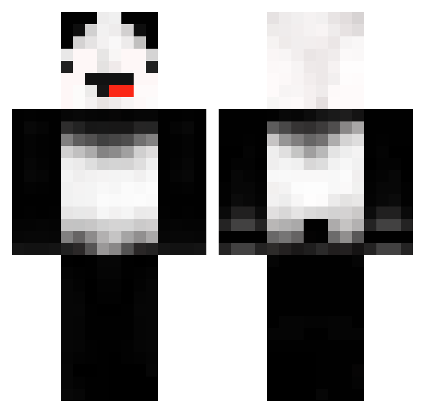 dorette Minecraft skin, front and back view