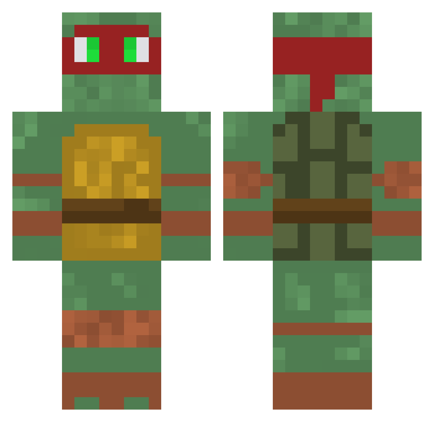 lindi_ Minecraft skin, front and back view
