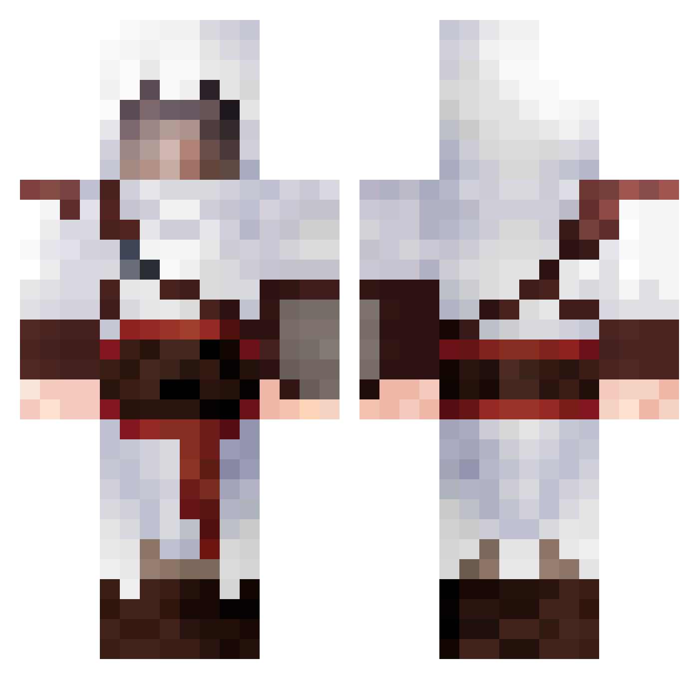 NikemH Minecraft skin, front and back view