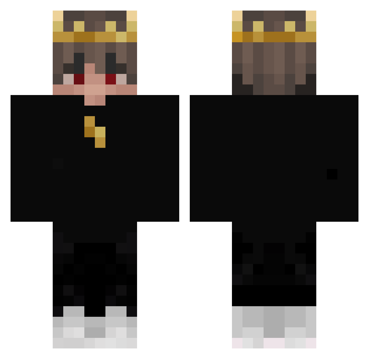TheFlora Minecraft skin, front and back view