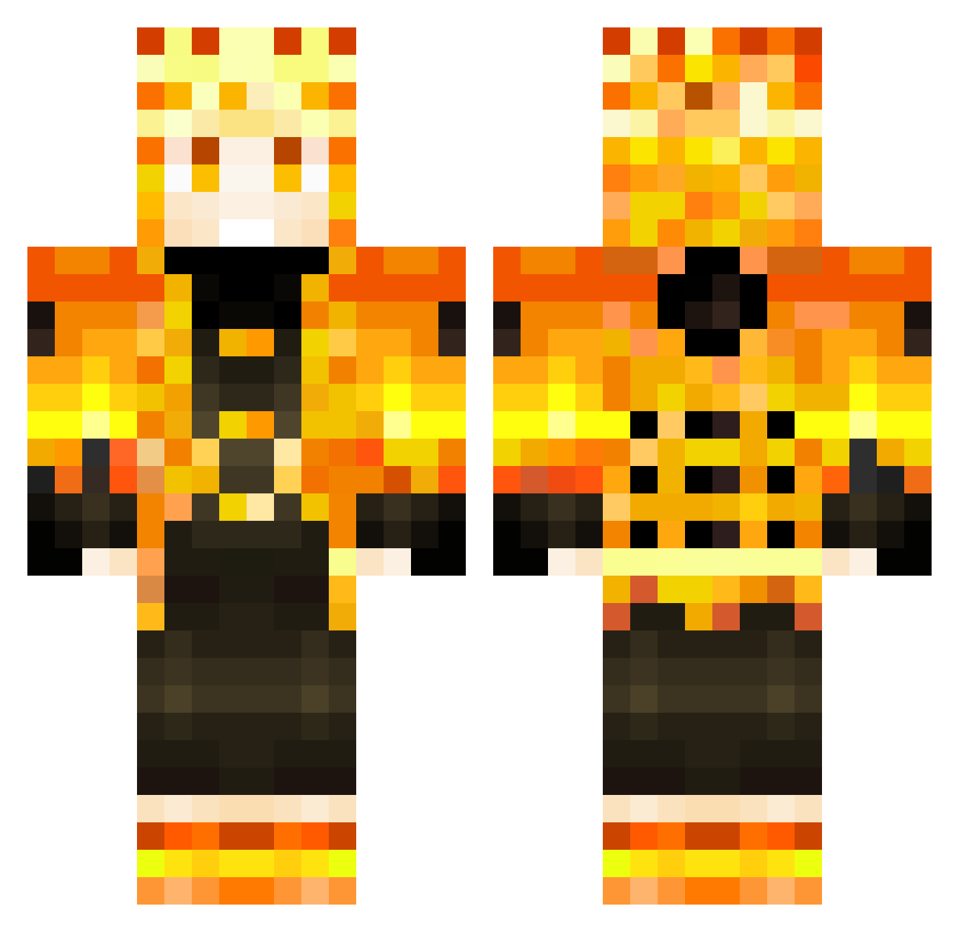 JustNormal_VN Minecraft skin, front and back view