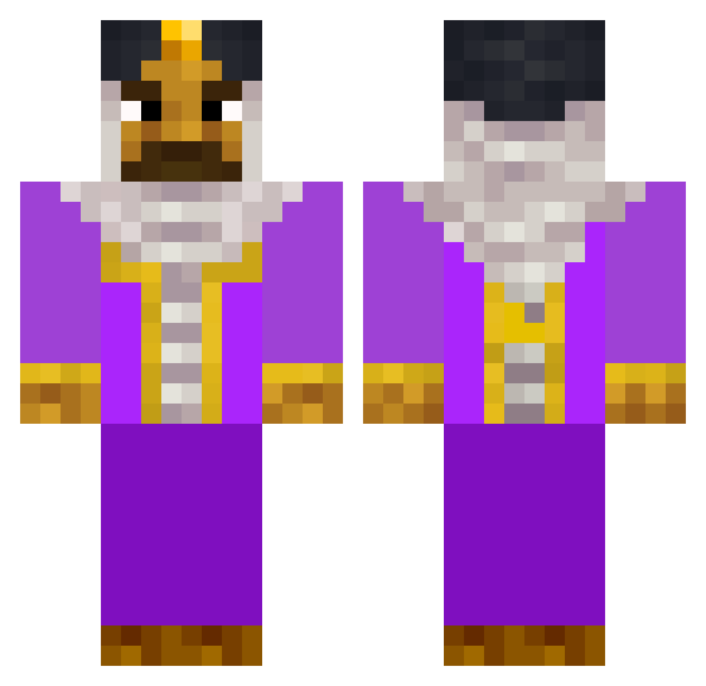 FFS_Wilson Minecraft skin, front and back view
