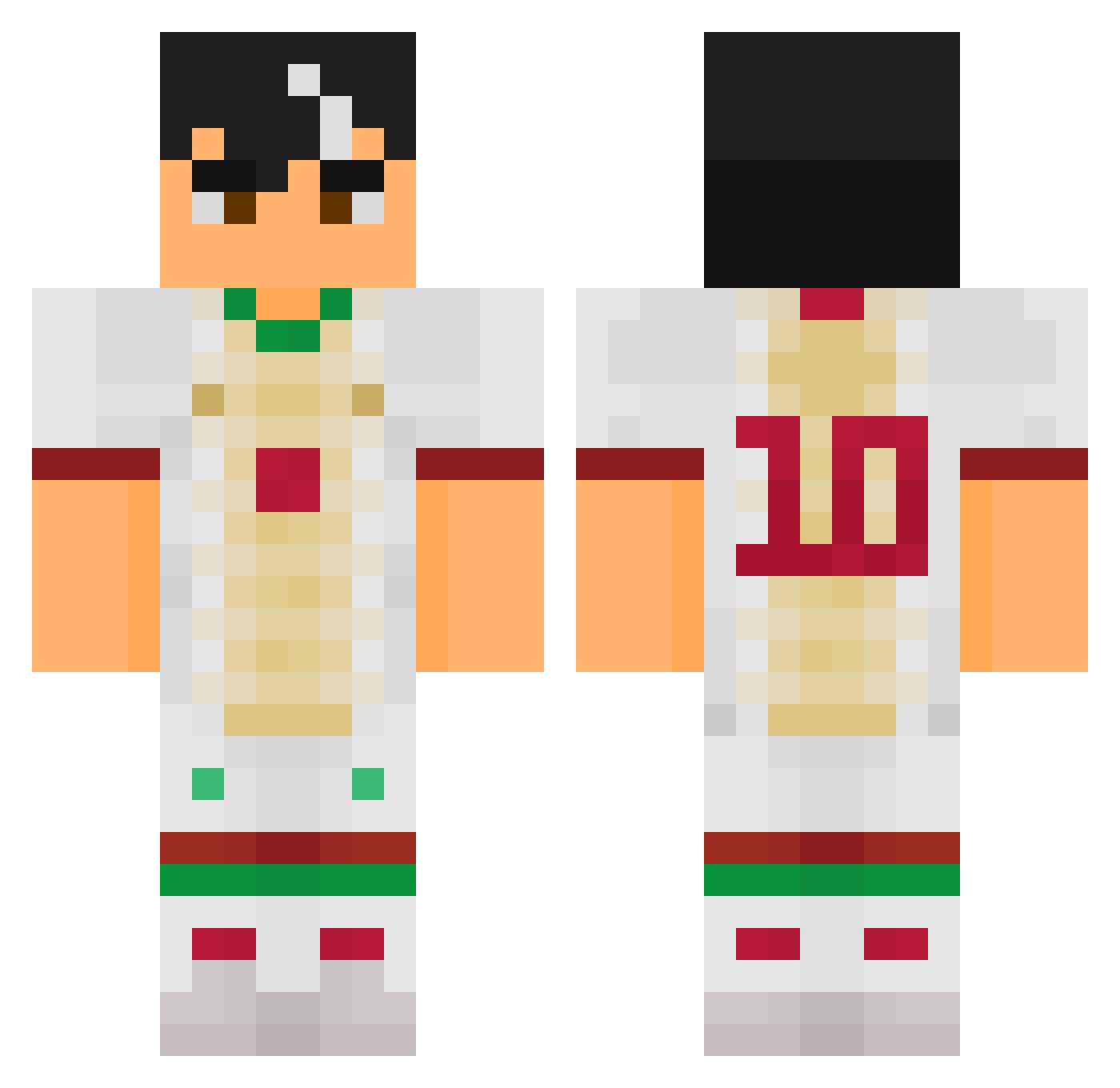 ZxN06 Minecraft skin, front and back view